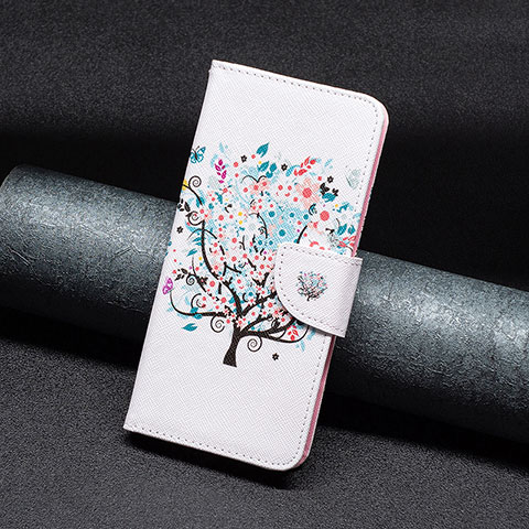 Handytasche Stand Schutzhülle Flip Leder Hülle Modisch Muster B01F für Xiaomi Redmi Note 12 Explorer Weiß