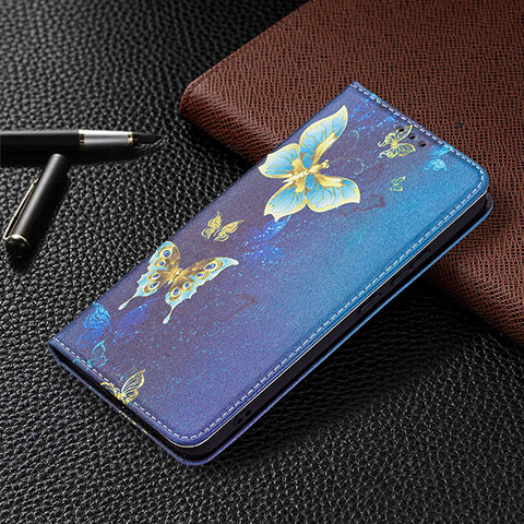 Handytasche Stand Schutzhülle Flip Leder Hülle Modisch Muster B03F für Samsung Galaxy S23 Plus 5G Königs Blau