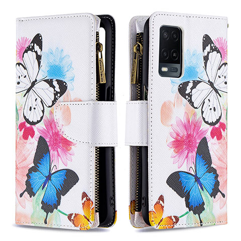 Handytasche Stand Schutzhülle Flip Leder Hülle Modisch Muster B04F für Oppo A54 4G Bunt