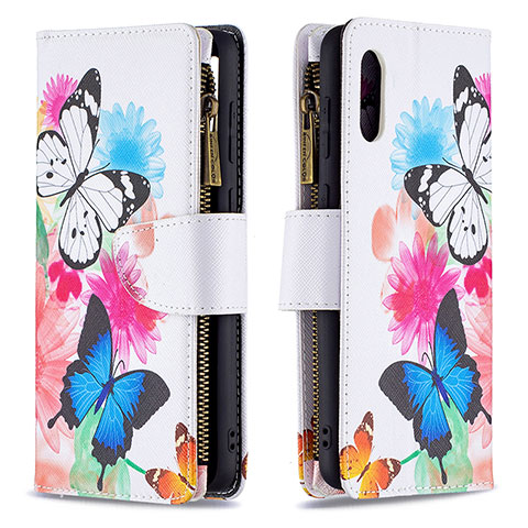 Handytasche Stand Schutzhülle Flip Leder Hülle Modisch Muster B04F für Samsung Galaxy A02 Bunt