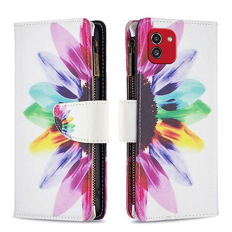 Handytasche Stand Schutzhülle Flip Leder Hülle Modisch Muster B04F für Samsung Galaxy A03 Plusfarbig