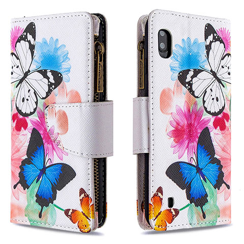 Handytasche Stand Schutzhülle Flip Leder Hülle Modisch Muster B04F für Samsung Galaxy A10 Bunt