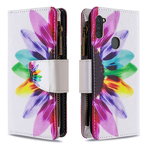 Handytasche Stand Schutzhülle Flip Leder Hülle Modisch Muster B04F für Samsung Galaxy A11 Plusfarbig