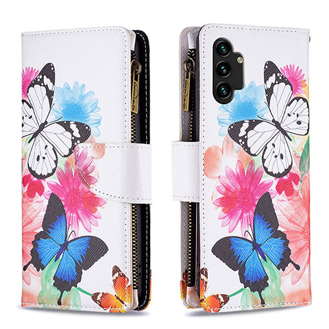 Handytasche Stand Schutzhülle Flip Leder Hülle Modisch Muster B04F für Samsung Galaxy A13 4G Bunt