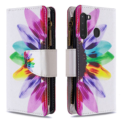 Handytasche Stand Schutzhülle Flip Leder Hülle Modisch Muster B04F für Samsung Galaxy A21 Plusfarbig