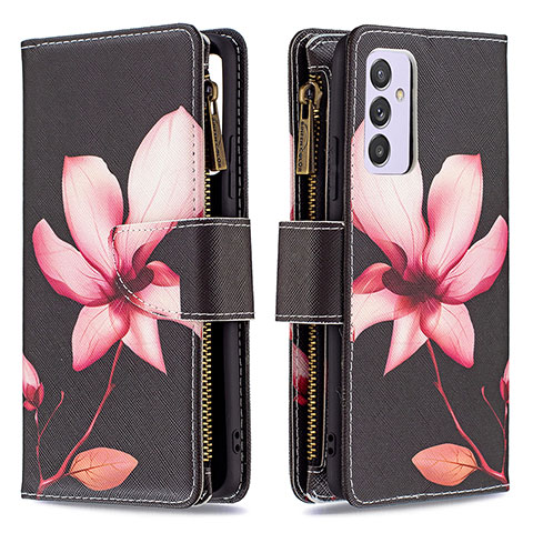 Handytasche Stand Schutzhülle Flip Leder Hülle Modisch Muster B04F für Samsung Galaxy A24 4G Rot