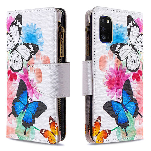 Handytasche Stand Schutzhülle Flip Leder Hülle Modisch Muster B04F für Samsung Galaxy A41 Bunt