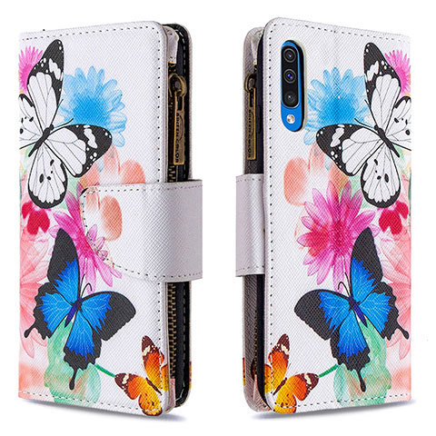 Handytasche Stand Schutzhülle Flip Leder Hülle Modisch Muster B04F für Samsung Galaxy A50 Bunt