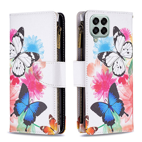 Handytasche Stand Schutzhülle Flip Leder Hülle Modisch Muster B04F für Samsung Galaxy M33 5G Bunt