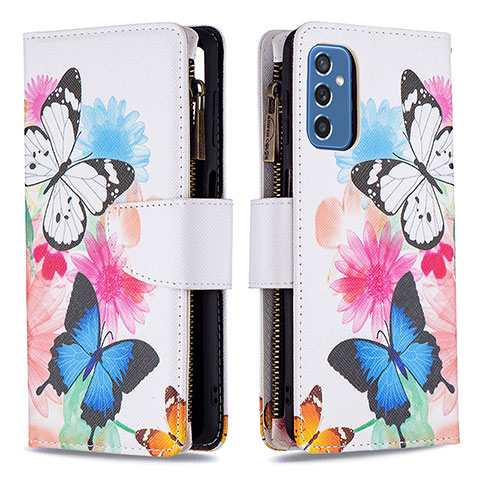 Handytasche Stand Schutzhülle Flip Leder Hülle Modisch Muster B04F für Samsung Galaxy M52 5G Bunt