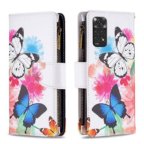 Handytasche Stand Schutzhülle Flip Leder Hülle Modisch Muster B04F für Xiaomi Redmi Note 11S 4G Bunt