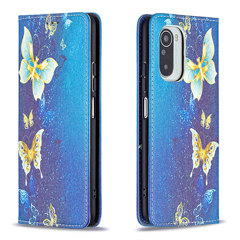 Handytasche Stand Schutzhülle Flip Leder Hülle Modisch Muster B05F für Xiaomi Mi 11i 5G Blau