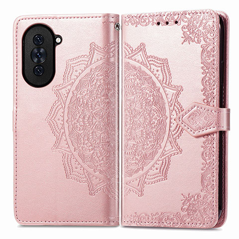 Handytasche Stand Schutzhülle Flip Leder Hülle Modisch Muster für Huawei Nova 10 Pro Rosegold