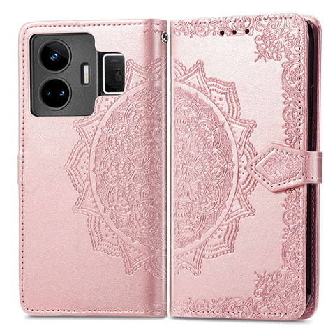 Handytasche Stand Schutzhülle Flip Leder Hülle Modisch Muster für Realme GT3 5G Rosegold