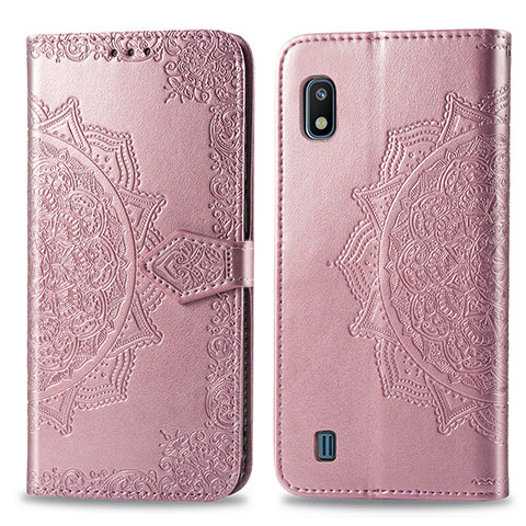 Handytasche Stand Schutzhülle Flip Leder Hülle Modisch Muster für Samsung Galaxy A10 Rosegold