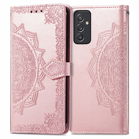 Handytasche Stand Schutzhülle Flip Leder Hülle Modisch Muster für Samsung Galaxy A15 4G Rosegold