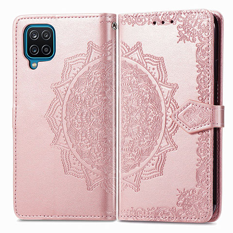 Handytasche Stand Schutzhülle Flip Leder Hülle Modisch Muster für Samsung Galaxy A22 4G Rosegold