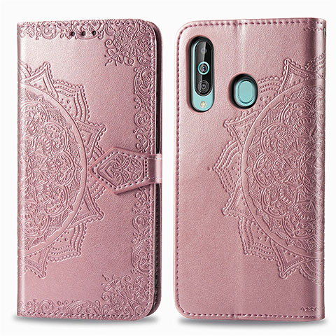 Handytasche Stand Schutzhülle Flip Leder Hülle Modisch Muster für Samsung Galaxy A60 Rosegold