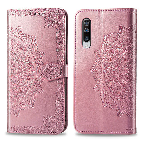 Handytasche Stand Schutzhülle Flip Leder Hülle Modisch Muster für Samsung Galaxy A70S Rosegold