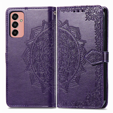 Handytasche Stand Schutzhülle Flip Leder Hülle Modisch Muster für Samsung Galaxy F13 4G Violett