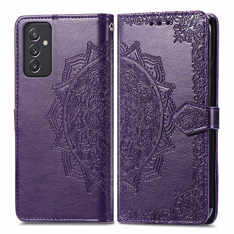 Handytasche Stand Schutzhülle Flip Leder Hülle Modisch Muster für Samsung Galaxy M14 5G Violett