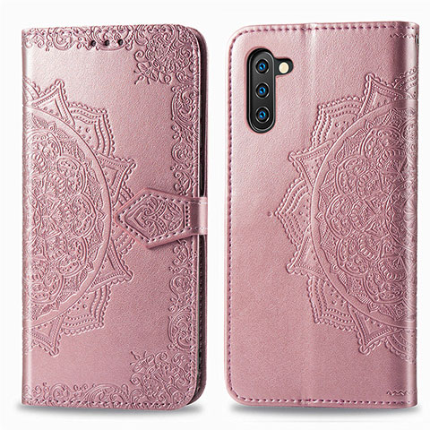 Handytasche Stand Schutzhülle Flip Leder Hülle Modisch Muster für Samsung Galaxy Note 10 5G Rosegold