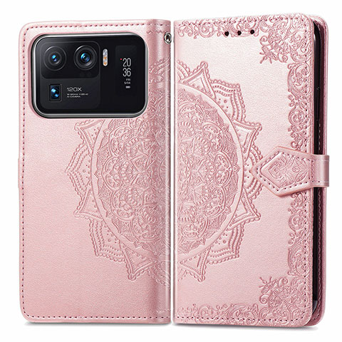 Handytasche Stand Schutzhülle Flip Leder Hülle Modisch Muster für Xiaomi Mi 11 Ultra 5G Rosa