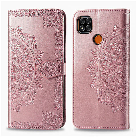 Handytasche Stand Schutzhülle Flip Leder Hülle Modisch Muster für Xiaomi Redmi 9 Activ Rosegold