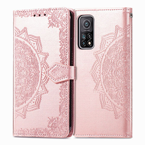 Handytasche Stand Schutzhülle Flip Leder Hülle Modisch Muster für Xiaomi Redmi K30S 5G Rosegold