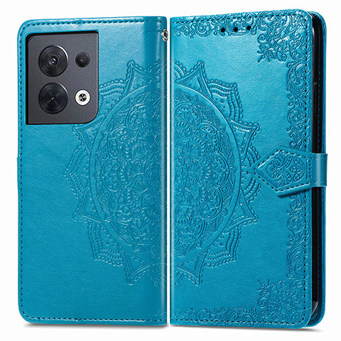 Handytasche Stand Schutzhülle Flip Leder Hülle Modisch Muster für Xiaomi Redmi Note 13 Pro 5G Blau