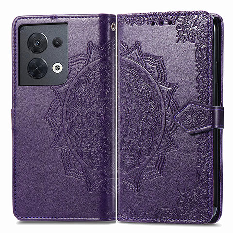 Handytasche Stand Schutzhülle Flip Leder Hülle Modisch Muster für Xiaomi Redmi Note 13 Pro 5G Violett