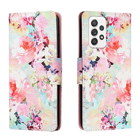 Handytasche Stand Schutzhülle Flip Leder Hülle Modisch Muster H01X für Samsung Galaxy A53 5G Pink