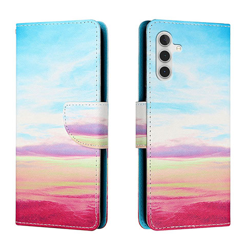 Handytasche Stand Schutzhülle Flip Leder Hülle Modisch Muster H02X für Samsung Galaxy A13 5G Bunt