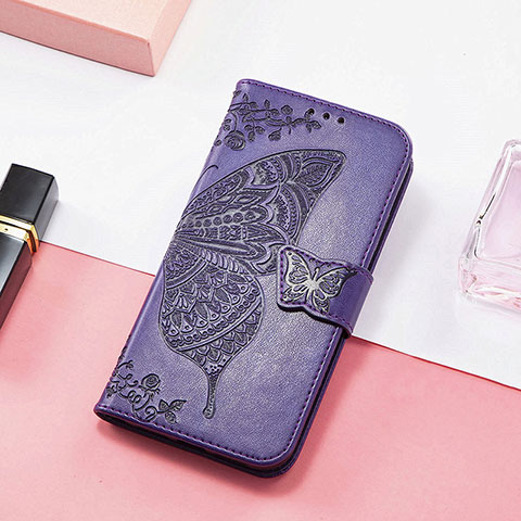 Handytasche Stand Schutzhülle Flip Leder Hülle Modisch Muster H08 für Apple iPhone 13 Mini Violett