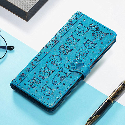 Handytasche Stand Schutzhülle Flip Leder Hülle Modisch Muster H12 für Apple iPhone 13 Blau