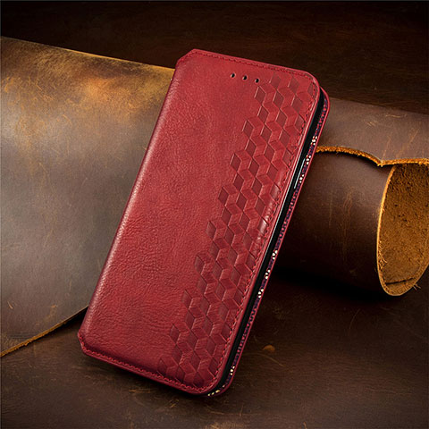 Handytasche Stand Schutzhülle Flip Leder Hülle Modisch Muster H14 für Apple iPhone 14 Pro Max Rot