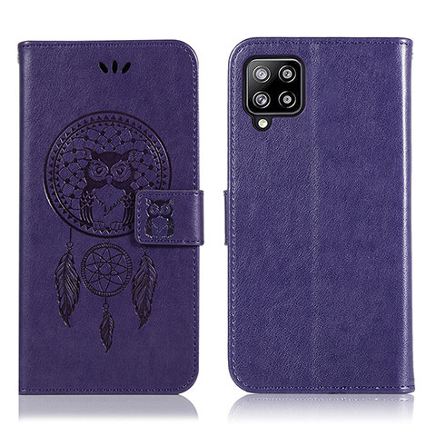 Handytasche Stand Schutzhülle Flip Leder Hülle Modisch Muster JX1 für Samsung Galaxy A22 4G Violett