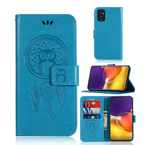 Handytasche Stand Schutzhülle Flip Leder Hülle Modisch Muster JX1 für Samsung Galaxy A24 4G Blau