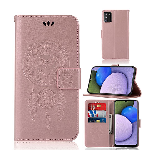 Handytasche Stand Schutzhülle Flip Leder Hülle Modisch Muster JX1 für Samsung Galaxy M02s Rosegold