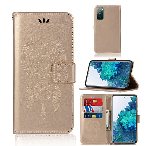 Handytasche Stand Schutzhülle Flip Leder Hülle Modisch Muster JX1 für Samsung Galaxy S20 FE 5G Gold