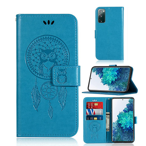 Handytasche Stand Schutzhülle Flip Leder Hülle Modisch Muster JX1 für Samsung Galaxy S20 Lite 5G Blau