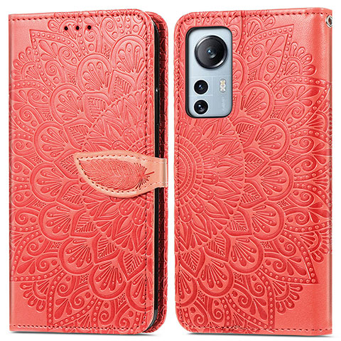 Handytasche Stand Schutzhülle Flip Leder Hülle Modisch Muster L02 für Xiaomi Mi 12 Lite 5G Rot