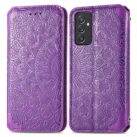 Handytasche Stand Schutzhülle Flip Leder Hülle Modisch Muster S01D für Samsung Galaxy A15 5G Violett