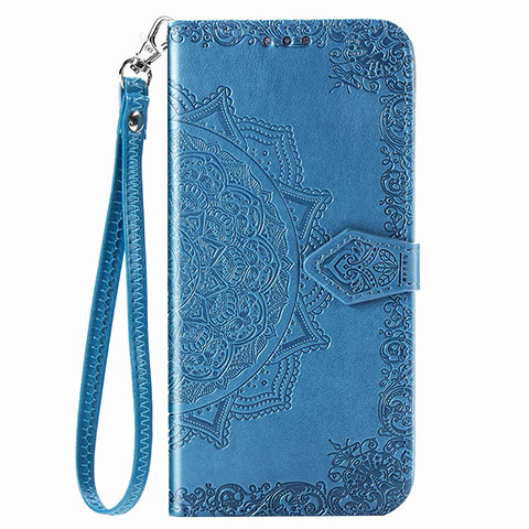 Handytasche Stand Schutzhülle Flip Leder Hülle Modisch Muster S01D für Samsung Galaxy M02 Blau