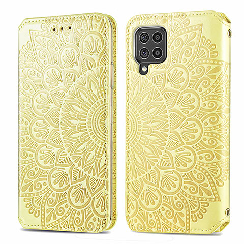 Handytasche Stand Schutzhülle Flip Leder Hülle Modisch Muster S01D für Samsung Galaxy M62 4G Gold