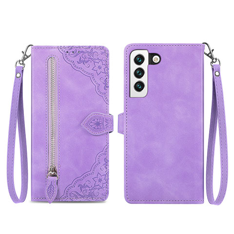 Handytasche Stand Schutzhülle Flip Leder Hülle Modisch Muster S03D für Samsung Galaxy S21 FE 5G Violett