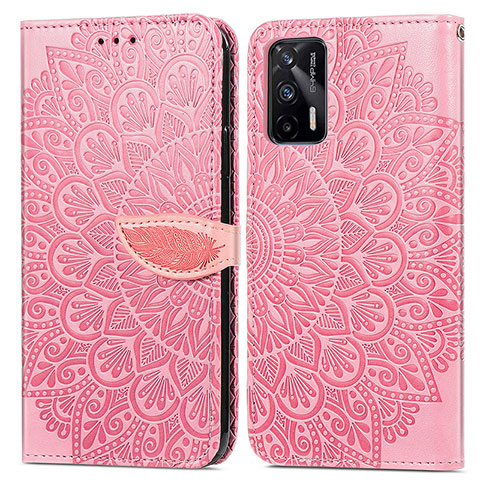 Handytasche Stand Schutzhülle Flip Leder Hülle Modisch Muster S04D für Realme GT Neo 5G Rosegold