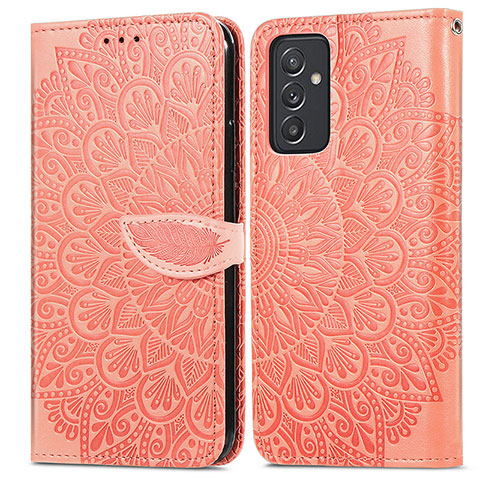 Handytasche Stand Schutzhülle Flip Leder Hülle Modisch Muster S04D für Samsung Galaxy A35 5G Orange