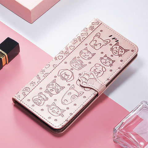 Handytasche Stand Schutzhülle Flip Leder Hülle Modisch Muster S04D für Xiaomi Redmi 11A 4G Rosa