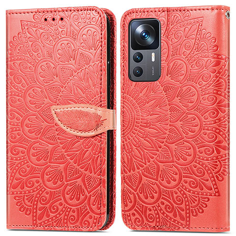 Handytasche Stand Schutzhülle Flip Leder Hülle Modisch Muster S04D für Xiaomi Redmi K50 Ultra 5G Rot